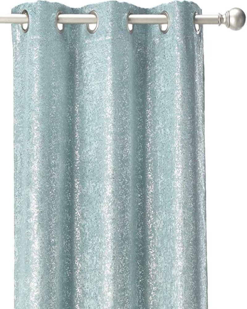 Bella Metallic Blackout Textured Curtains, 2 Panels