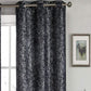 Bella Metallic Blackout Textured Curtains, 2 Panels