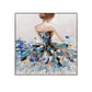 blue dancing girl wall art