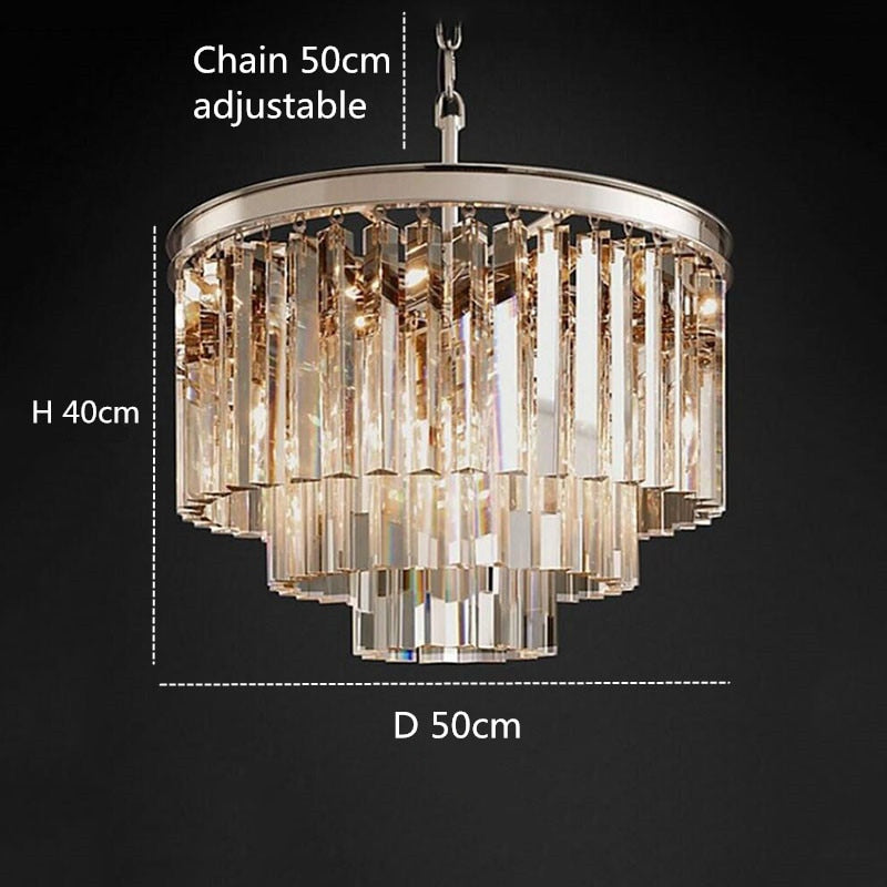 Aria Round Layered Crystal Chandelier