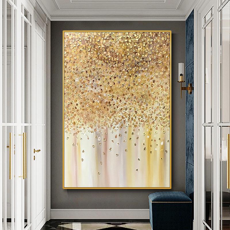 gold abstract wall art