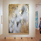 gold sparkly wall painting
