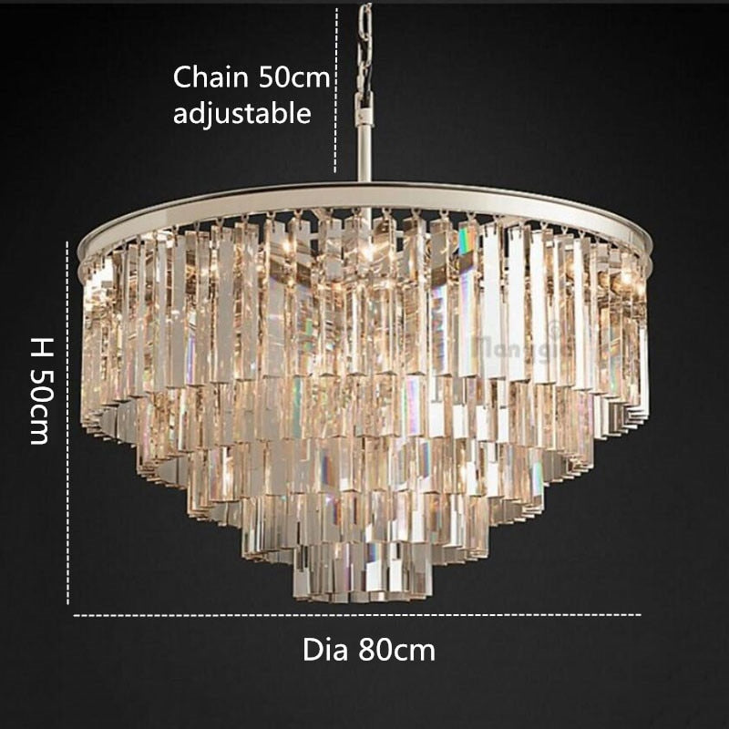 Aria Round Layered Crystal Chandelier