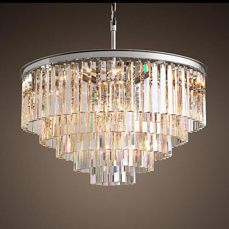 Aria Round Layered Crystal Chandelier