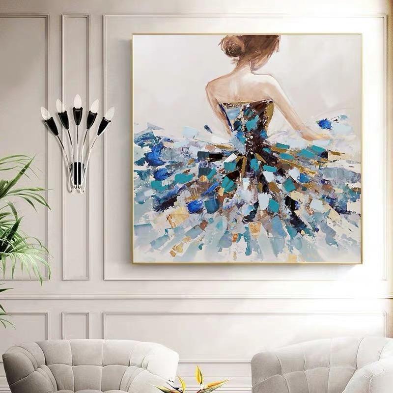 abstract girl wall painting