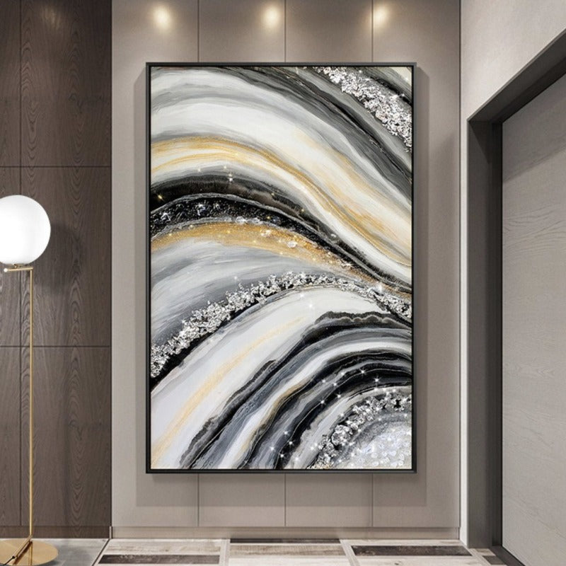 Graphite Luxe Designer Wall Art