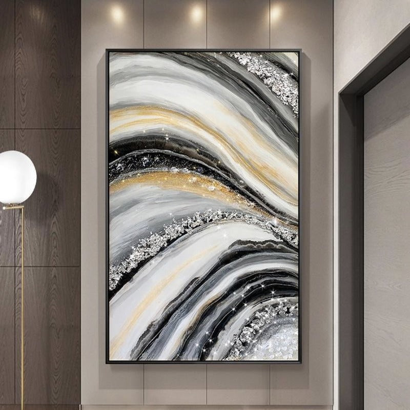 Graphite Luxe Designer Wall Art