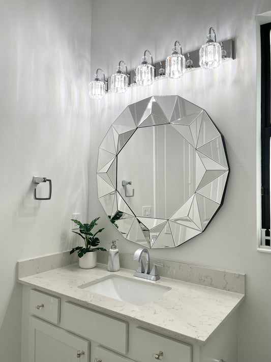 Leyah Modern Contemporary Round Mirror