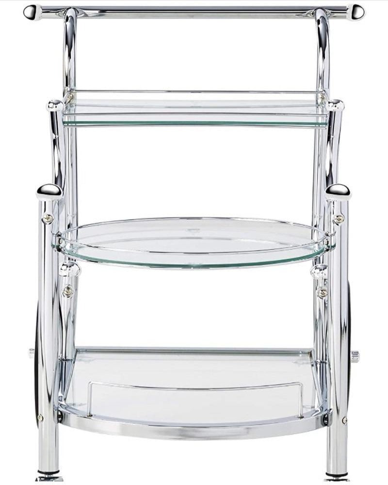 Isabella Silver Serving Bar Cart