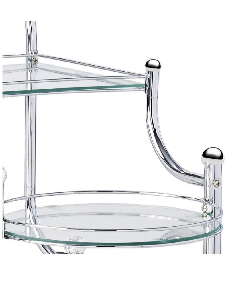 Isabella Silver Serving Bar Cart