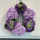 Medium Luxury Purple Floral Hydrangea Wreath, 18in