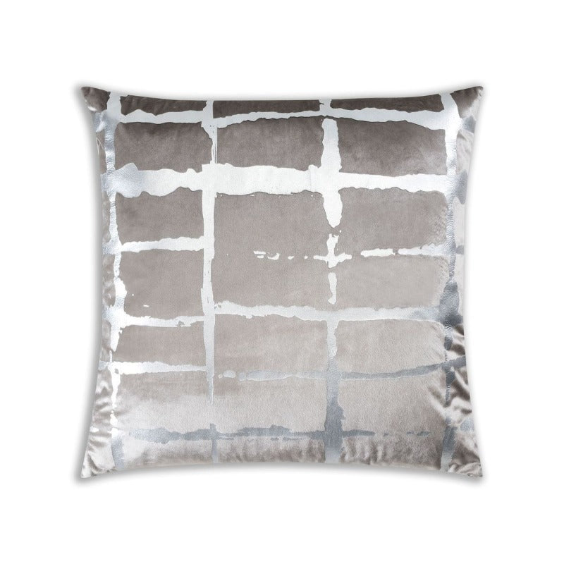 Oslo Grey & Silver Foil Pillow