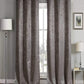 Bella Metallic Blackout Textured Curtains, 2 Panels