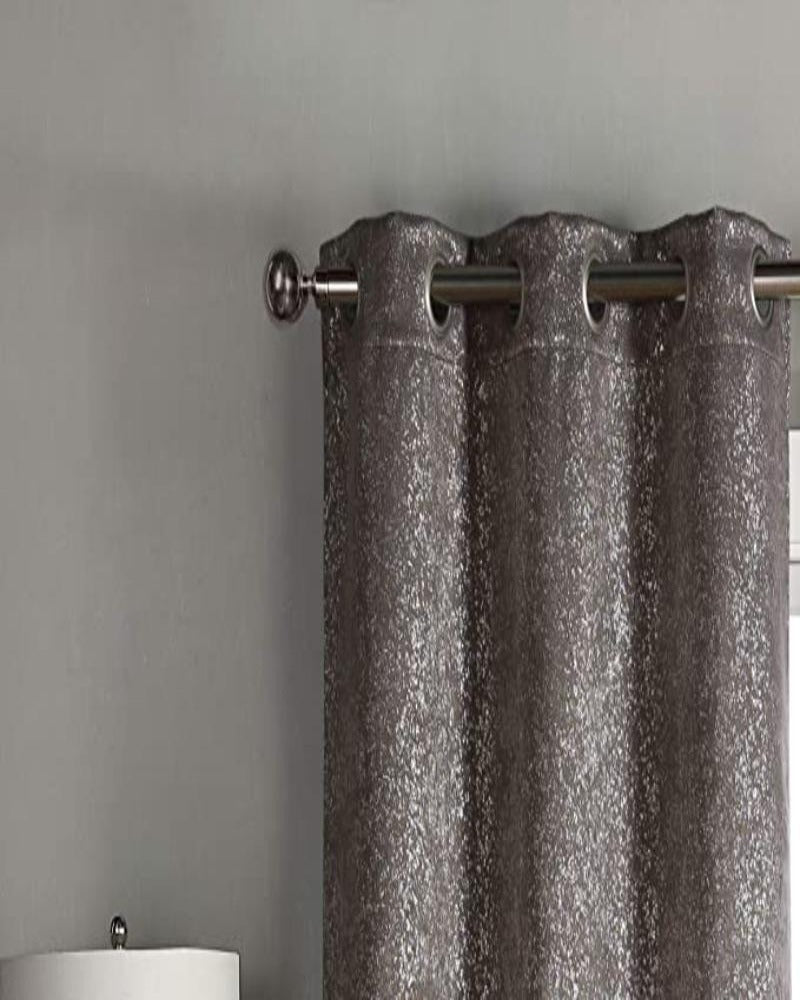 Bella Metallic Blackout Textured Curtains, 2 Panels