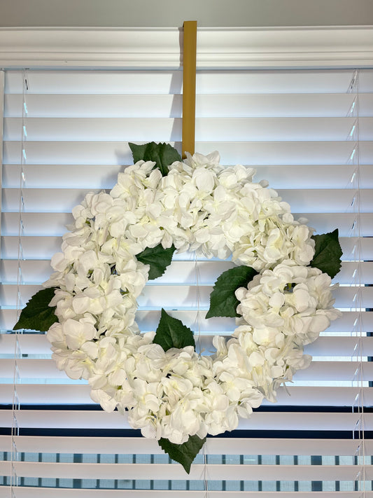 Chiara Silk Faux Hydrangea Wreath, 18in