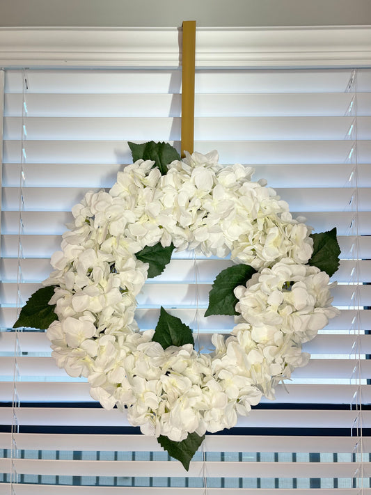 Chiara Silk Faux Hydrangea Wreath, 18in