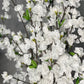 Silk Cherry Blossom Flower Branches, 36", Set of 3 White