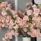 Silk Cherry Blossom Flower Branches, 40", Set of 3 Light Blush