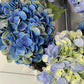 Silk Hydrangea WreathMedium Luxury Mixed Blue  , 18in