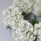Medium Luxury White Silk Hydrangea Wreath, 18in
