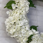 Large Handcrafted White Silk Hydrangea Wreath, 24in
