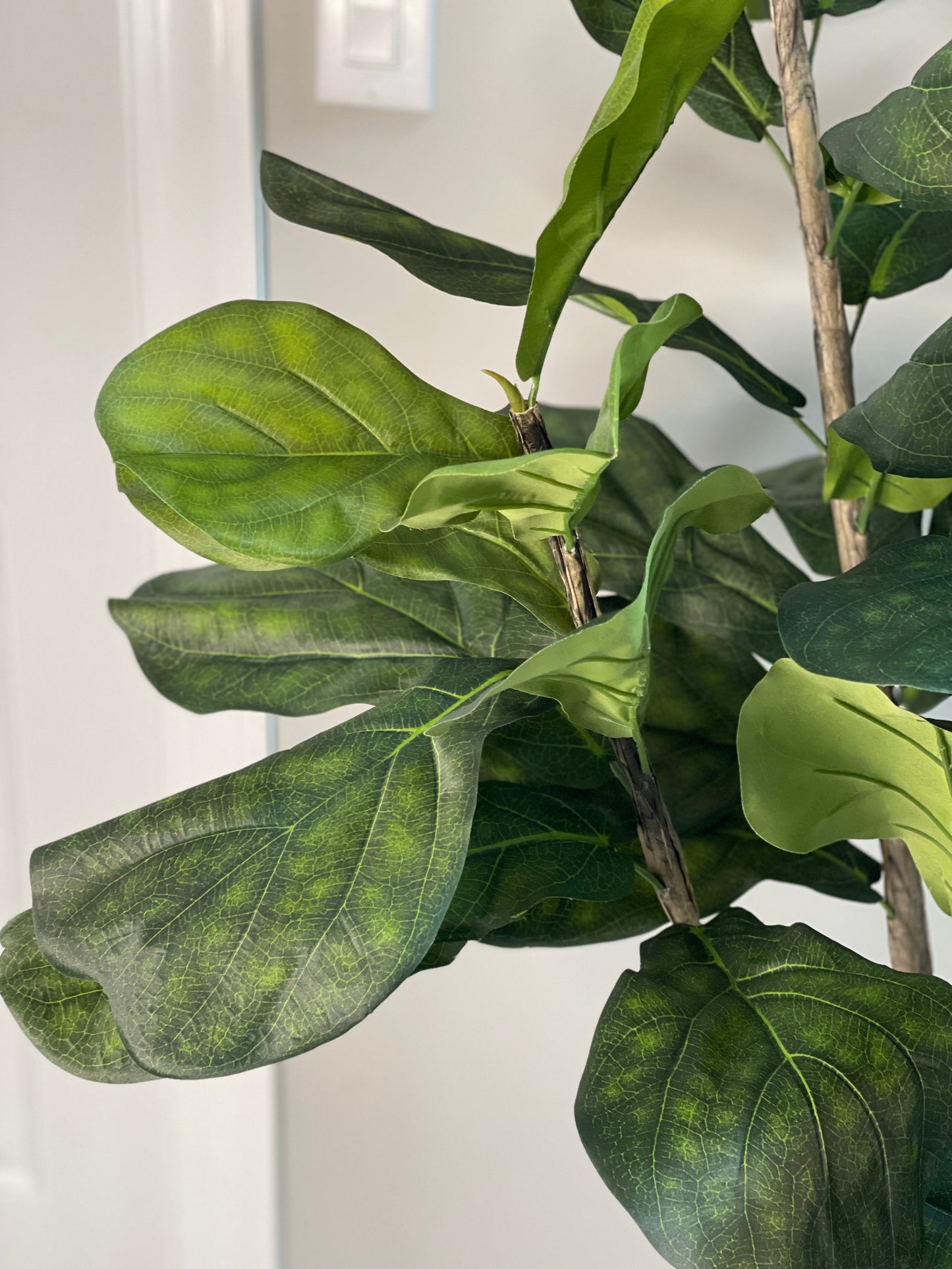 Nearly Natural Fiddle Leaf Ficus Faux Tree Plant, 6ft