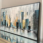 Sky Blue City Hand Painted Wall Art