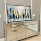 Sky Blue City Hand Painted Wall Art