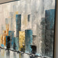 Sky Blue City Hand Painted Wall Art