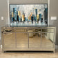 Sky Blue City Hand Painted Wall Art