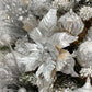 Silver Poinsettia with Glitter, Set of 5