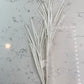White Glitter Stems, Set of 10