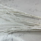 White Glitter Stems, Set of 10