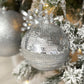 Silver Sequin Ornaments, 4.8 inch, Set of 12
