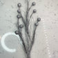 Silver Glitter Stems, Set of 10