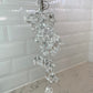 Clear Crystal Beaded Ornaments, 8 inch, Set of 5