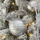 Silver Sparkly Ornaments, 4 inch, Set of 24