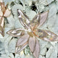 Rose Gold Poinsettia with Crystals, Set of 5
