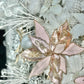 Rose Gold Poinsettia with Glitter, Set of 5