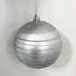 Silver Sparkly Ornaments, 4 inch, Set of 24