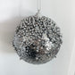 Glam Silver Glitter Round Ornaments, 4 inch, Set of 24