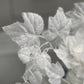 White Faux Leaves with Stems, Set of 3