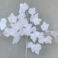 White Faux Maple Leaves with Stems, Set of 3 Fall Decor