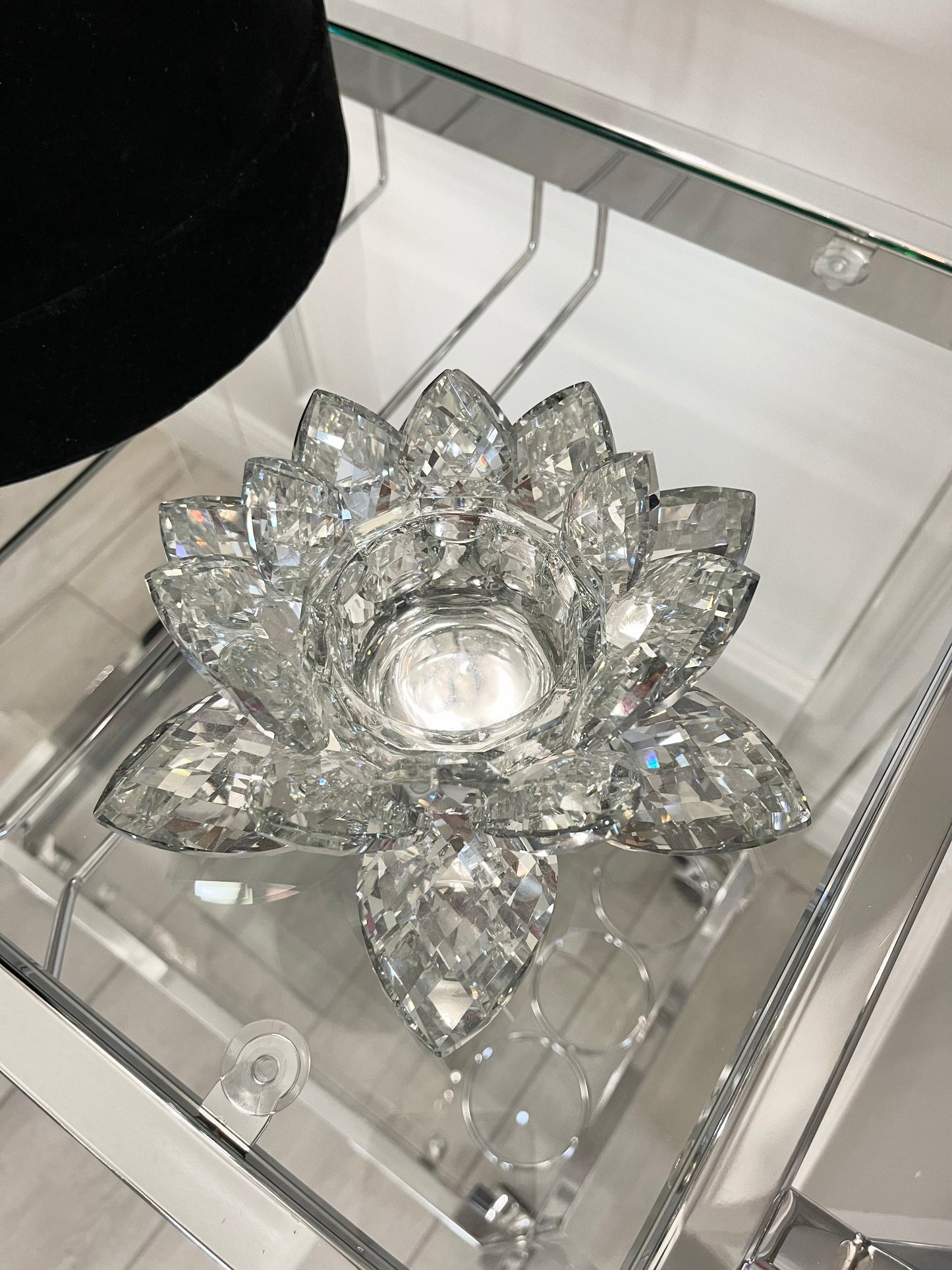 Crystal Lotus Candle Holder