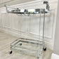 Ariana Silver Acrylic Serving Bar Cart