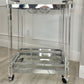 Ariana Silver Acrylic Serving Bar Cart