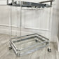 Ariana Silver Acrylic Serving Bar Cart