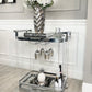 Ariana Silver Acrylic Serving Bar Cart