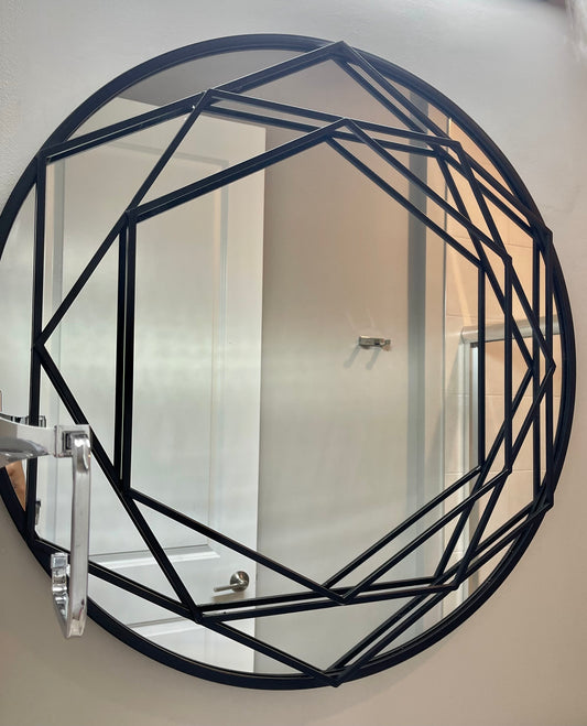 Round Metal Wall Mirror