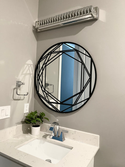 Round Metal Wall Mirror